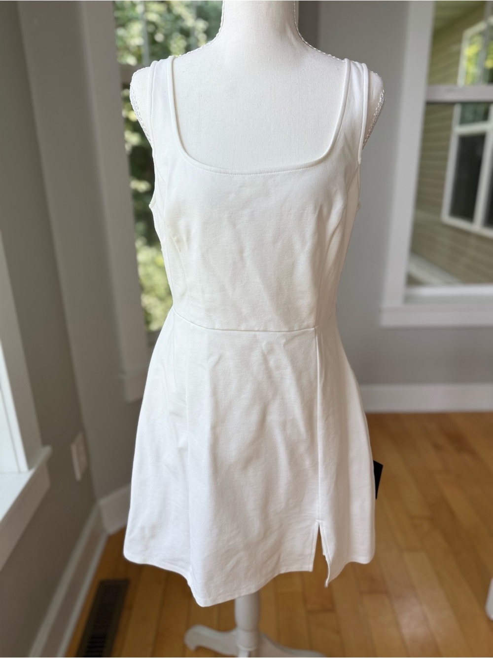 Lulu's White Square Neck Mini Dress Size Large NWT